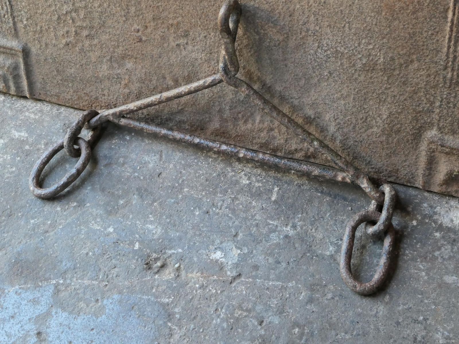 Large 17th Century French Fireplace Pot Hook, Louis XIV Period photo vinterior