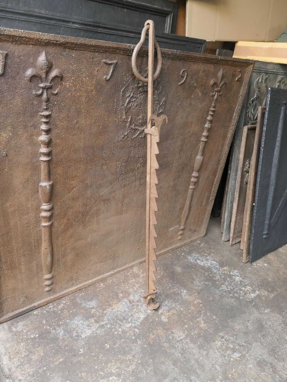 18th Century French Fireplace Trammel Or Pot Hanger, Louis XIV Period photo furniture