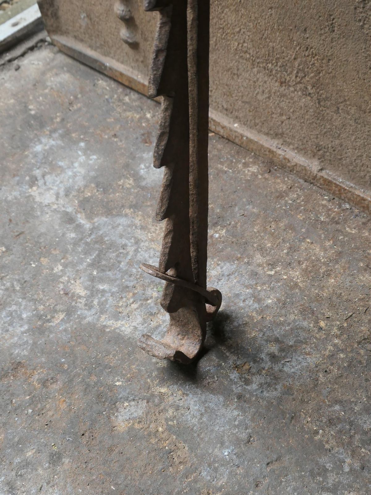 18th Century French Fireplace Trammel Or Pot Hanger, Louis XIV Period photo vintage