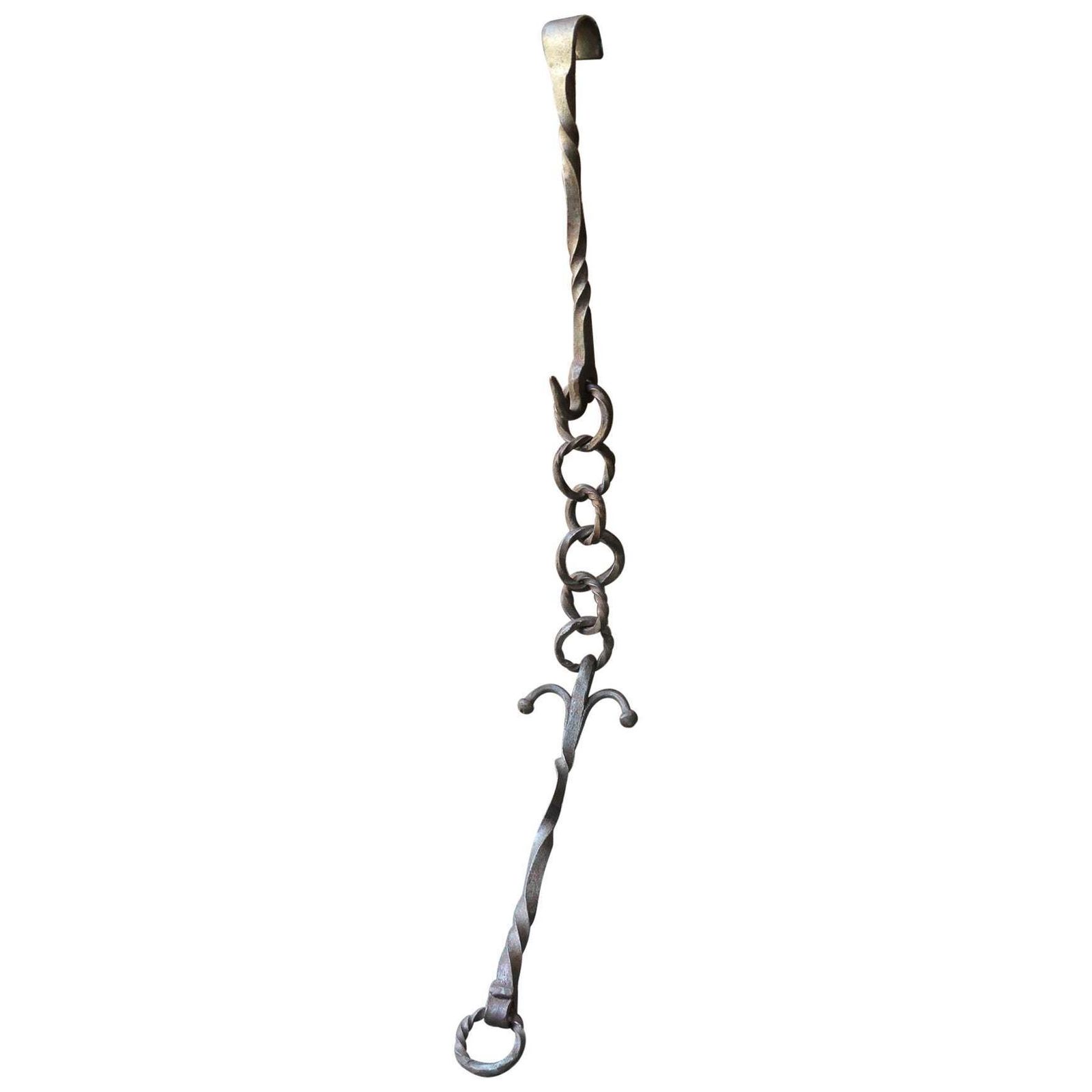 17th Century French Louis XIV Period Fireplace Trammel Or Pot Hanger