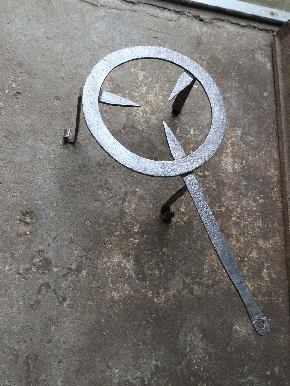Large French Early 19th Century Neoclassical Period Trivet photo Home Fixtures
