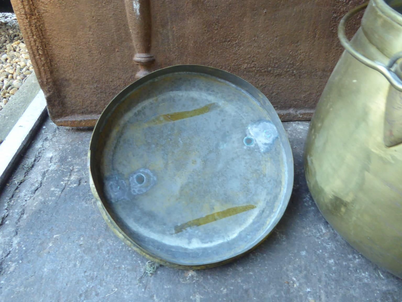 19th Century Dutch Polished Brass Firewood Basket, Victorian Period photo buy