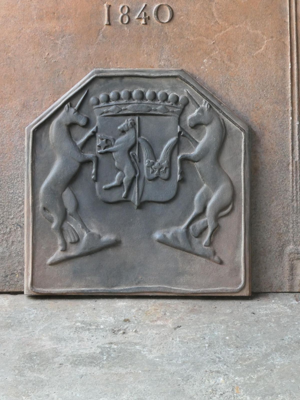 20th Century French Napoleon III Style 'Coat Of Arms' Fireback / Backsplash photo furniture