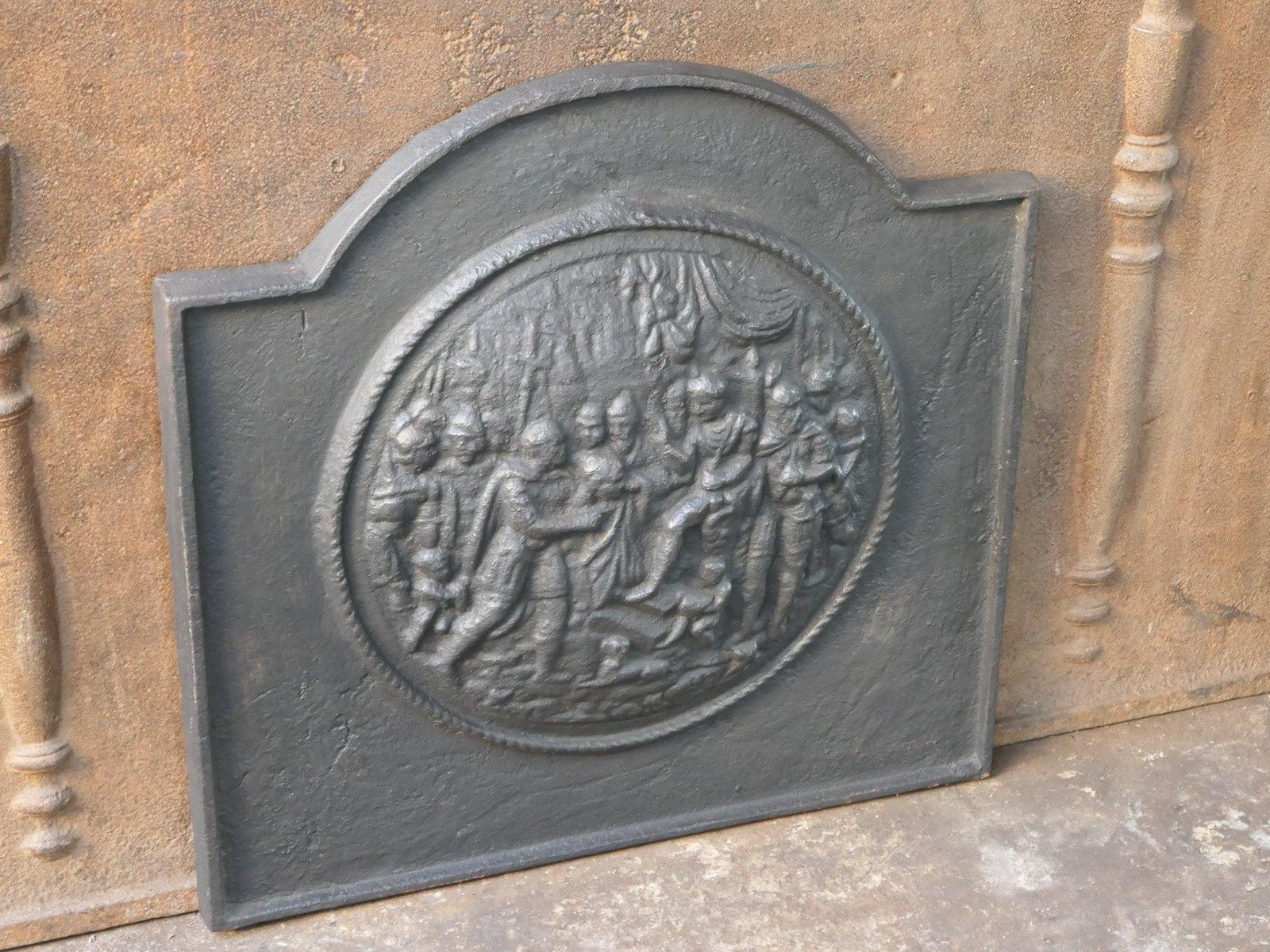 French 'Religious Scene' Fireback / Backsplash, Napoleon III Style photo vinterior