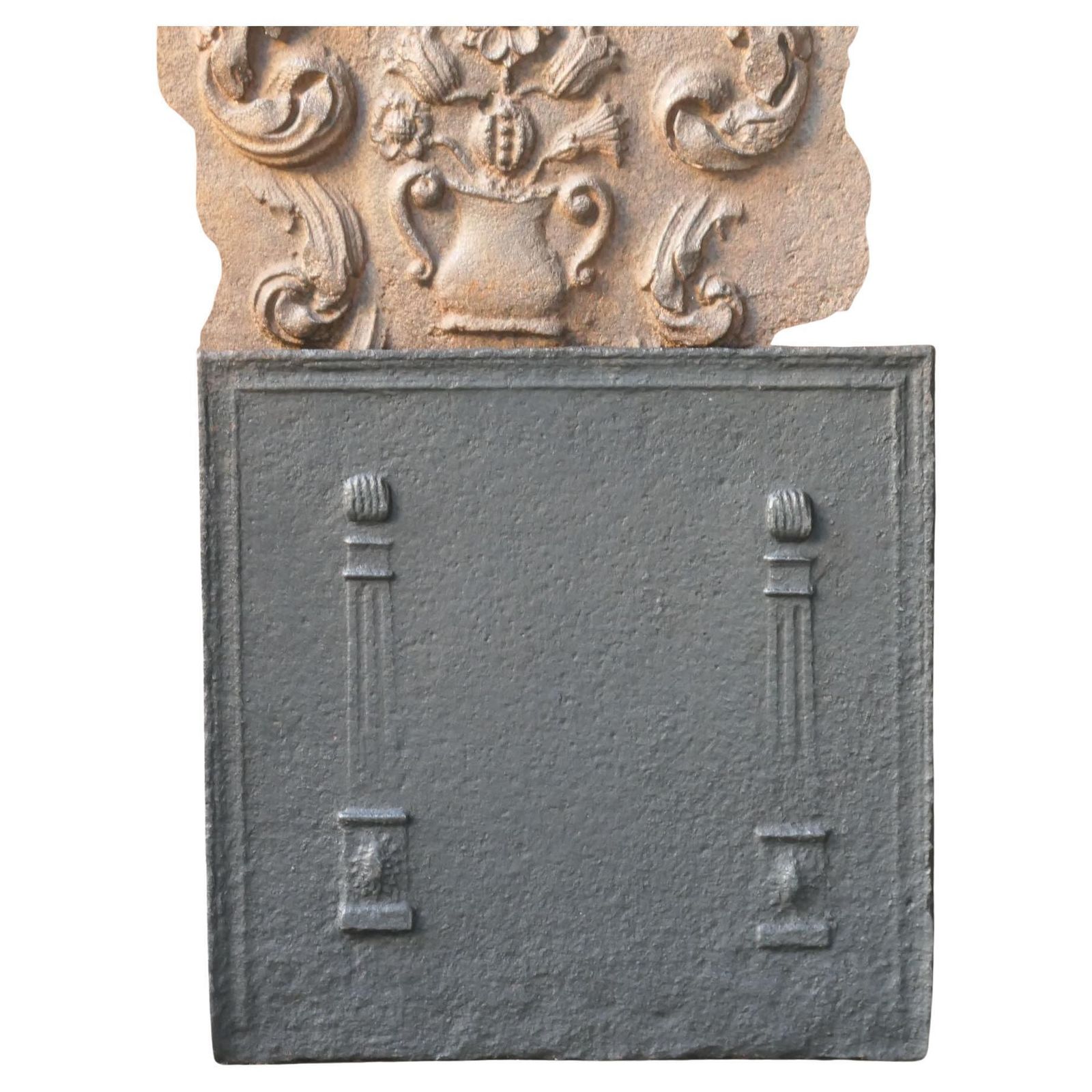 Small French 'Pillars Of Freedom' Fireback / Backsplash, Early 19th Century photo furniture