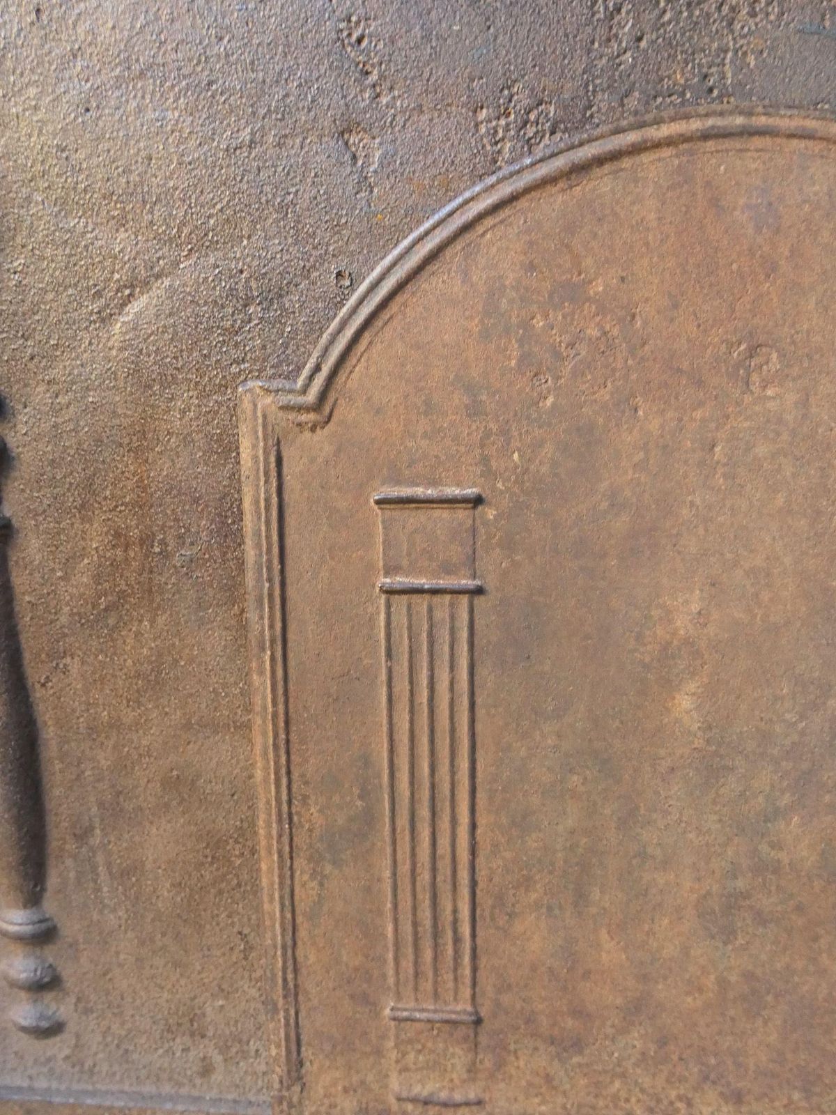 French 'Pillars Of Freedom' Fireback / Backsplash, Early 19th Century photo vintage