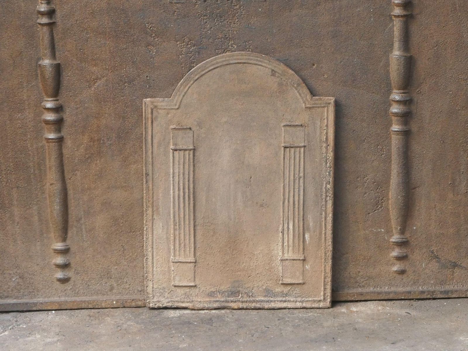 French 'Pillars Of Freedom' Fireback / Backsplash, Early 19th Century photo for sale