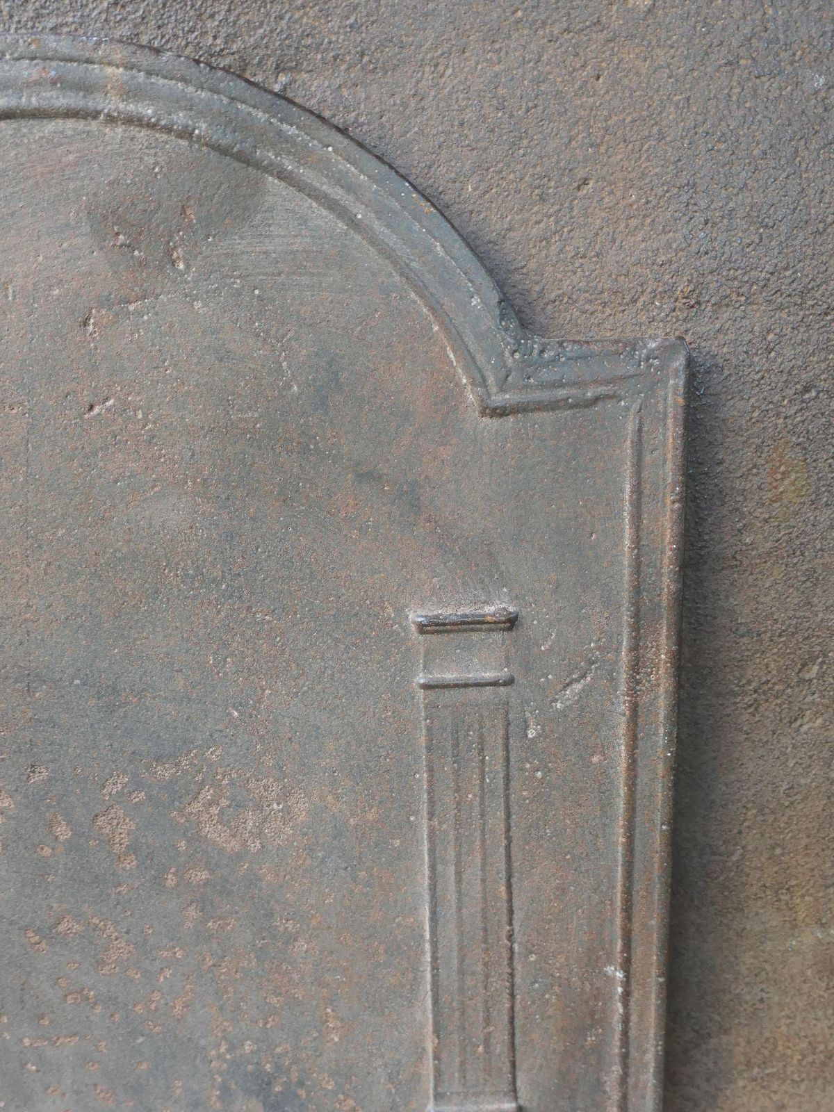 French Neoclassical 'Pillars Of Freedom' Fireback / Backsplash, Early 19th Centu photo buy