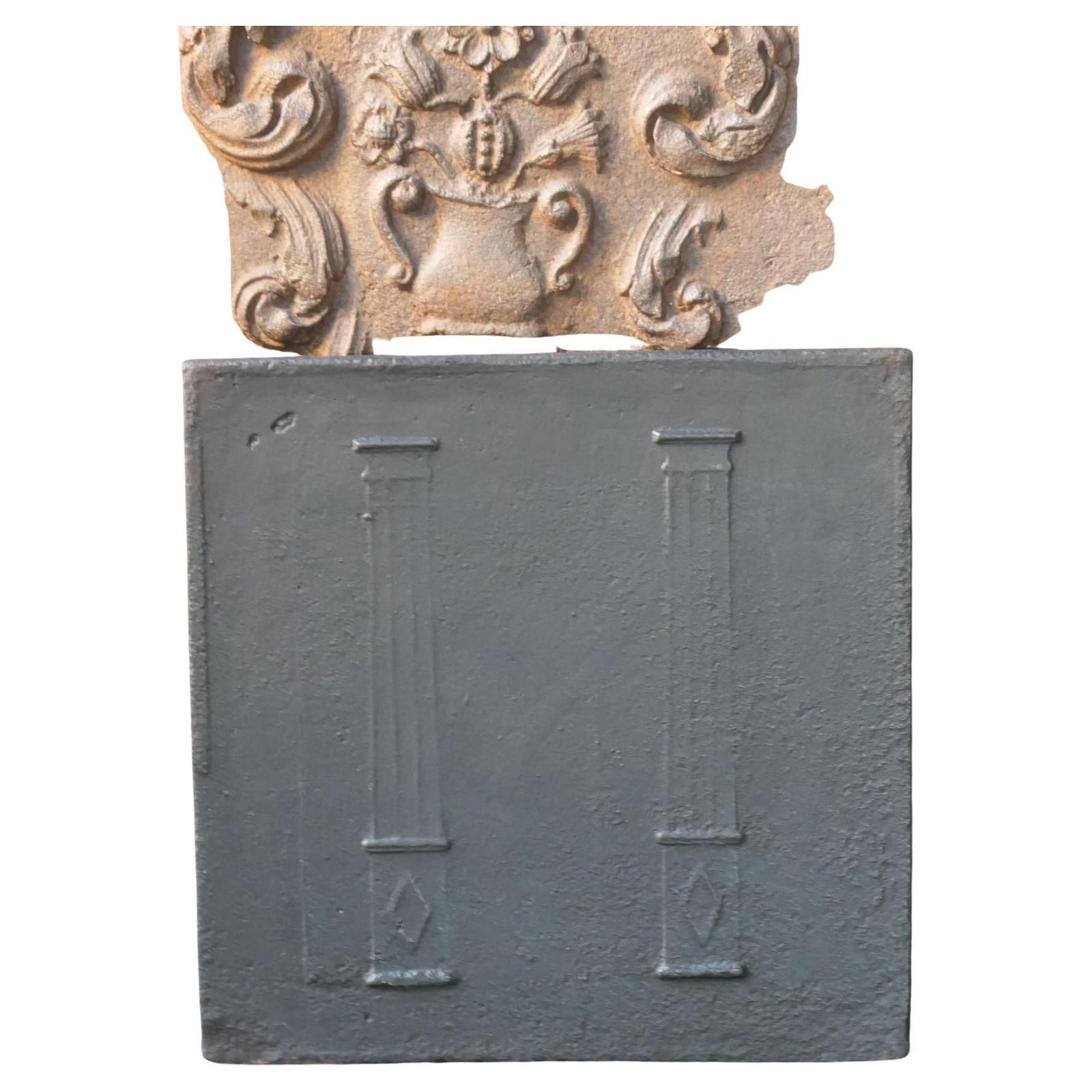 French 'Pillars Of Freedom' Fireback / Backsplash, Early 19th Century photo furniture