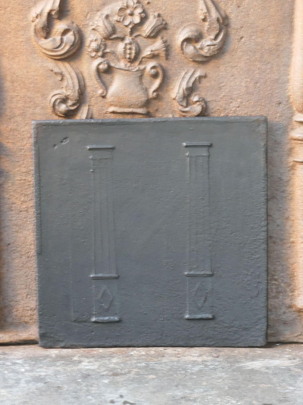 French 'Pillars Of Freedom' Fireback / Backsplash, Early 19th Century photo for sale