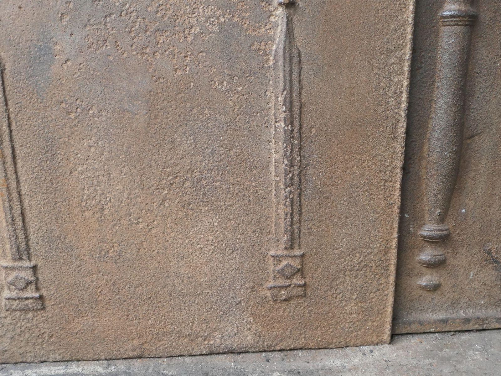 photo furniture French 'Pillars Of Freedom' Fireback / Backsplash, 18th   19th Century