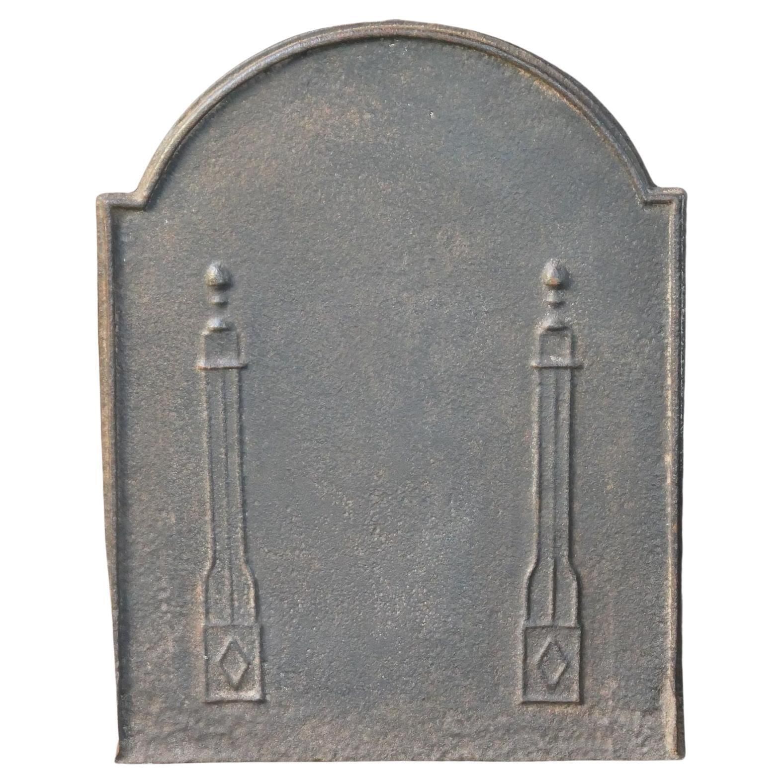 French 'Pillars Of Freedom' Fireback / Backsplash, Early 19th Century, Neoclassi