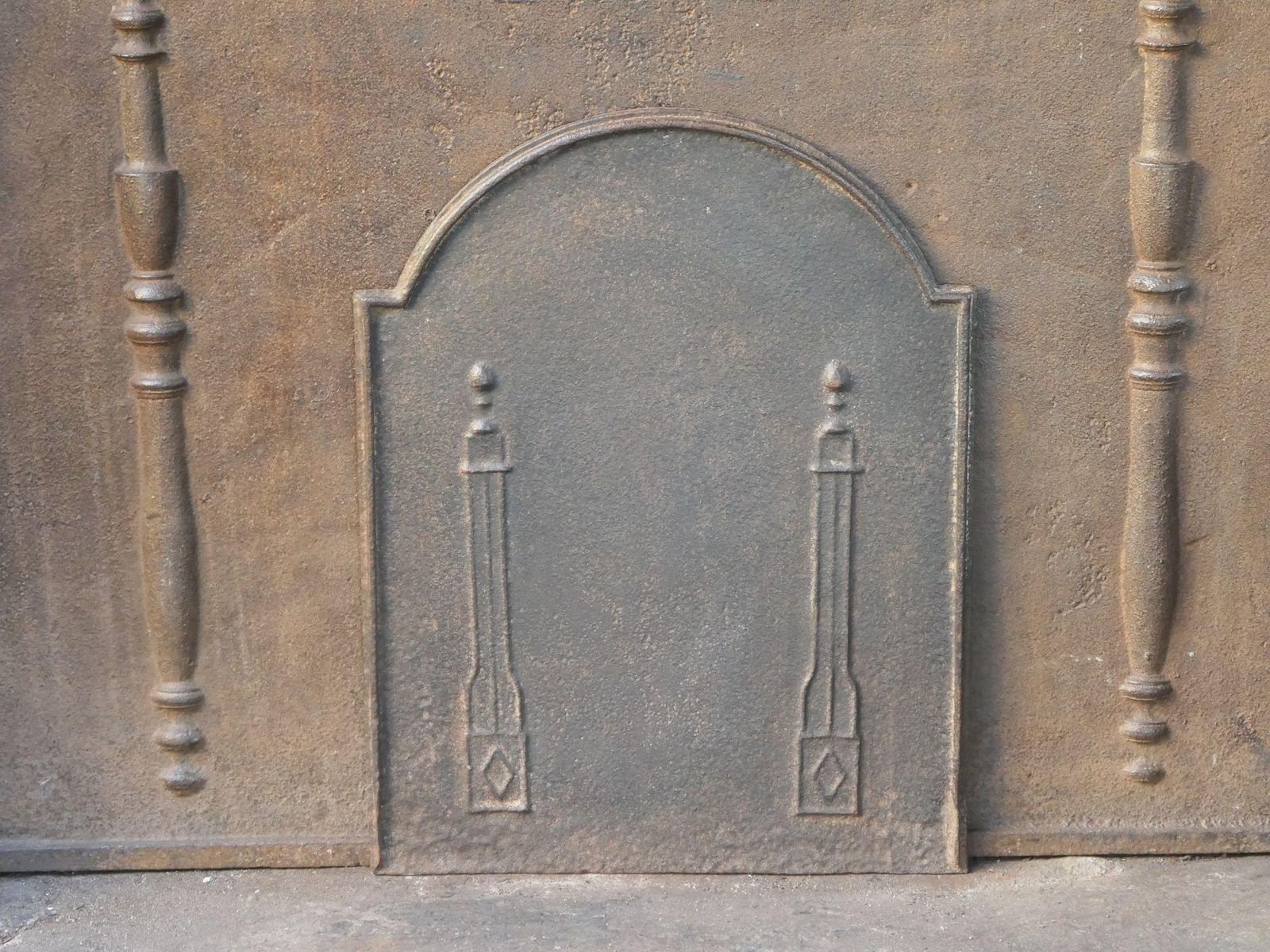French 'Pillars Of Freedom' Fireback / Backsplash, Early 19th Century, Neoclassi photo Home Fixtures