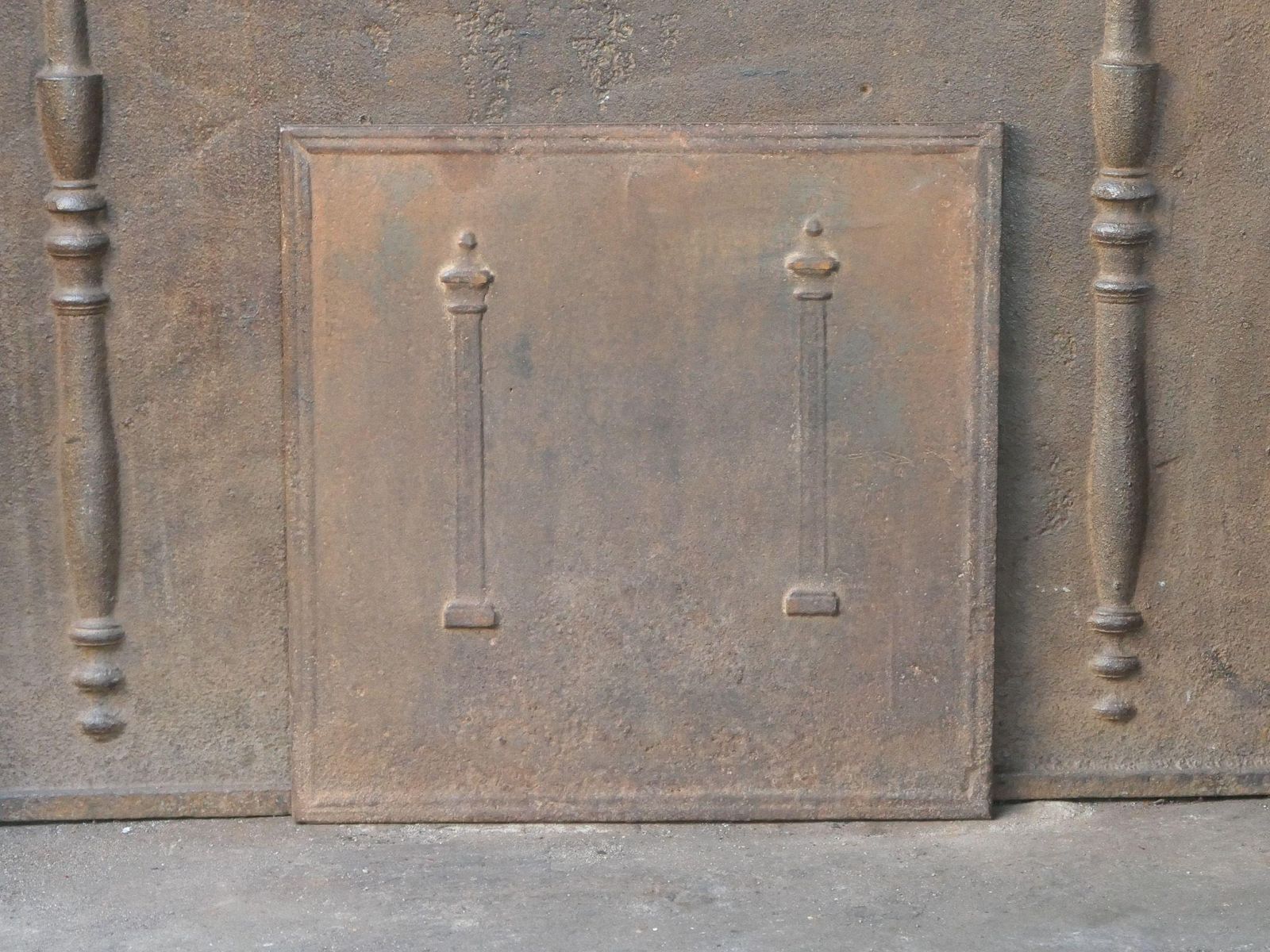 French 'Pillars Of Freedom' Fireback / Backsplash, Early 19th Century photo Home Fixtures