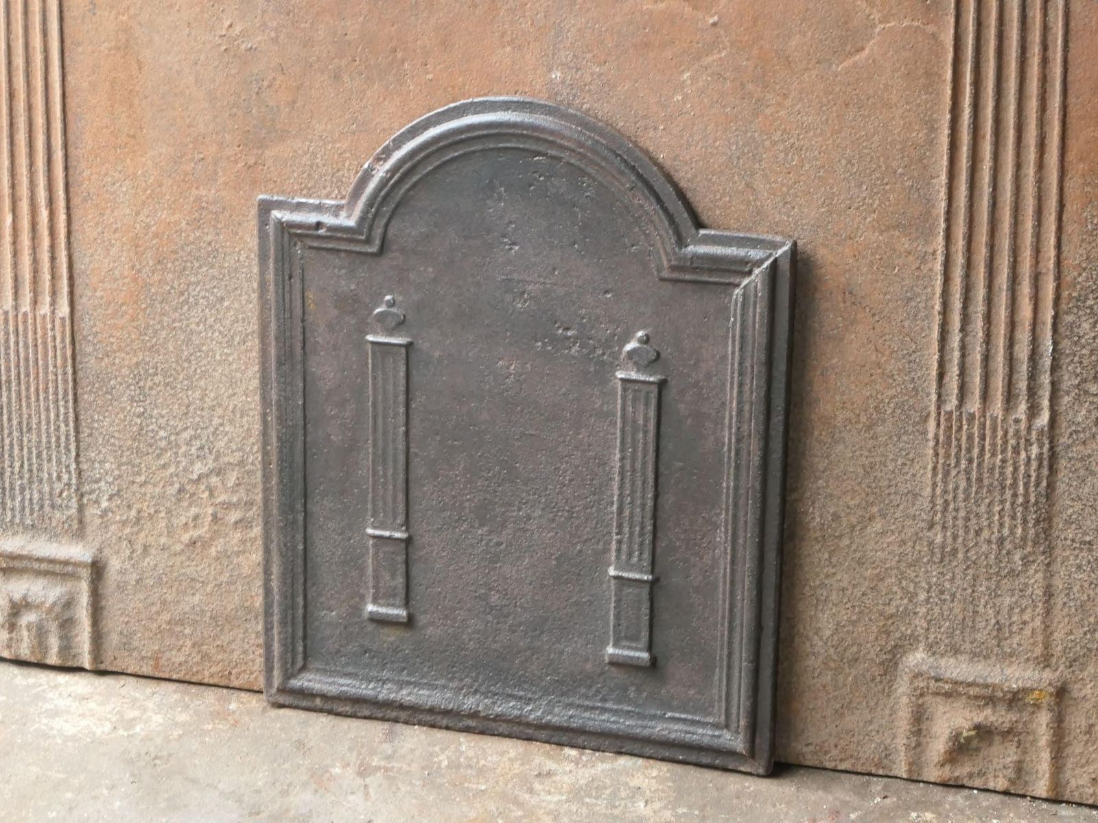 French Neoclassical Period 'Pillars Of Freedom' Fireback / Backsplash photo 339.0