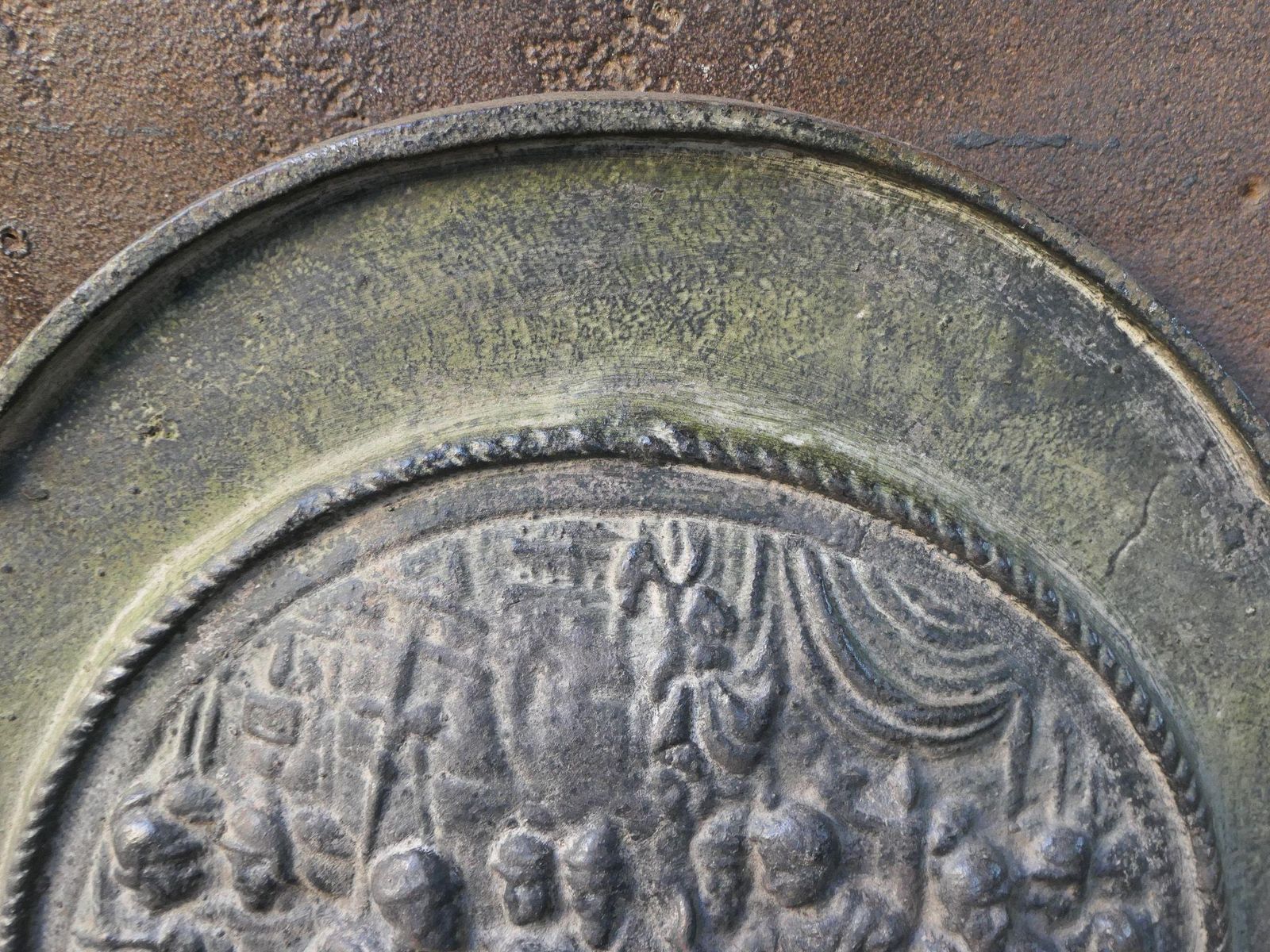 20th Century French Victorian Style 'Religious Theme' Fireback / Backsplash photo vinterior