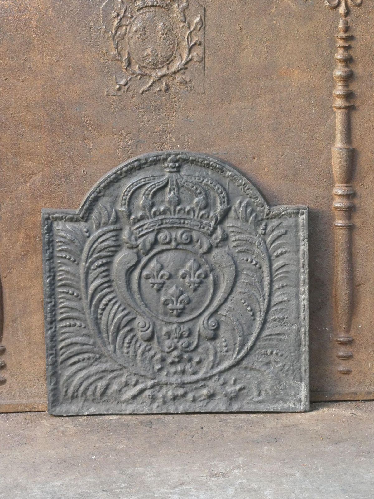 Louis XV Style 'Arms Of France' Fireback / Backsplash photo for sale