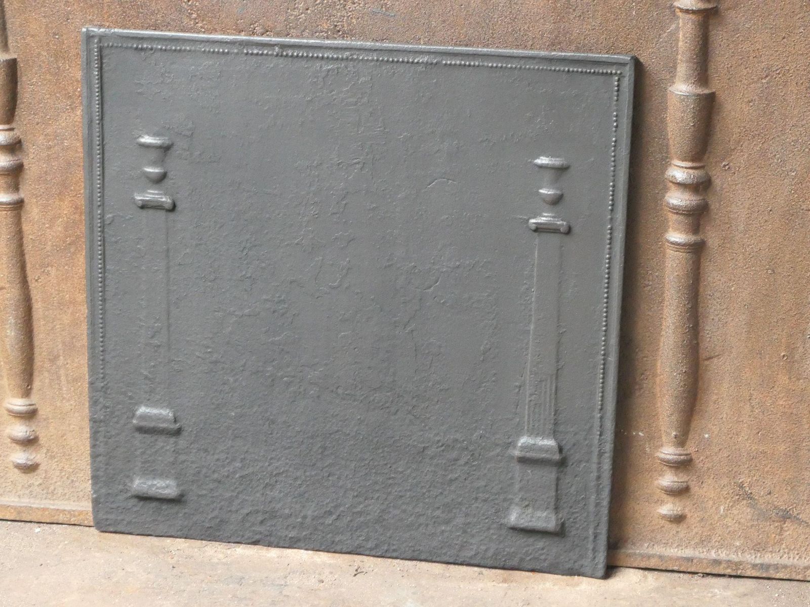 French 'Pillars Of Freedom' Fireback / Backsplash, Early 19th C. photo Home Fixtures