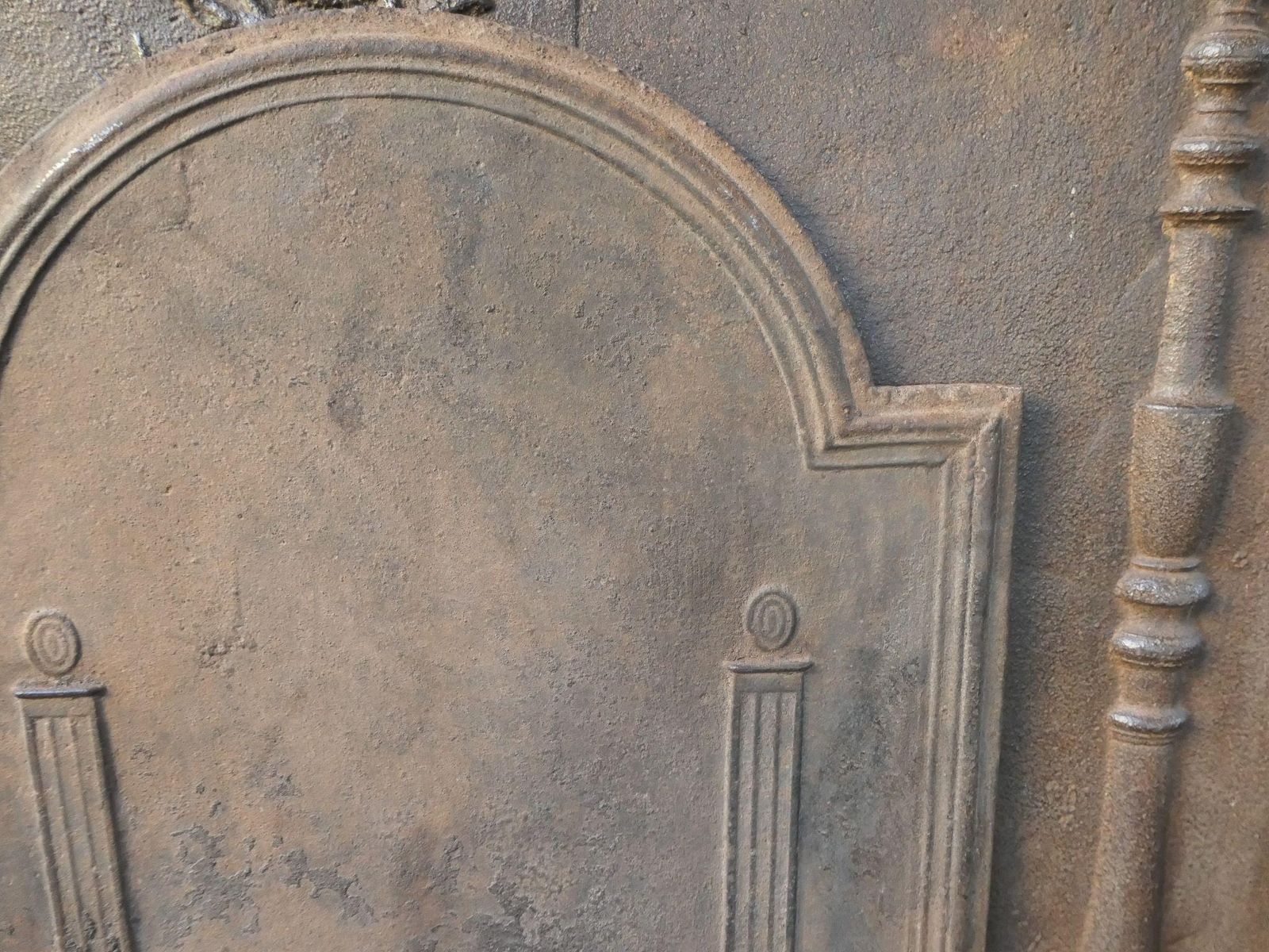 French 'Pillars Of Freedom' Fireback / Backsplash, Early 19th Century photo 425.0
