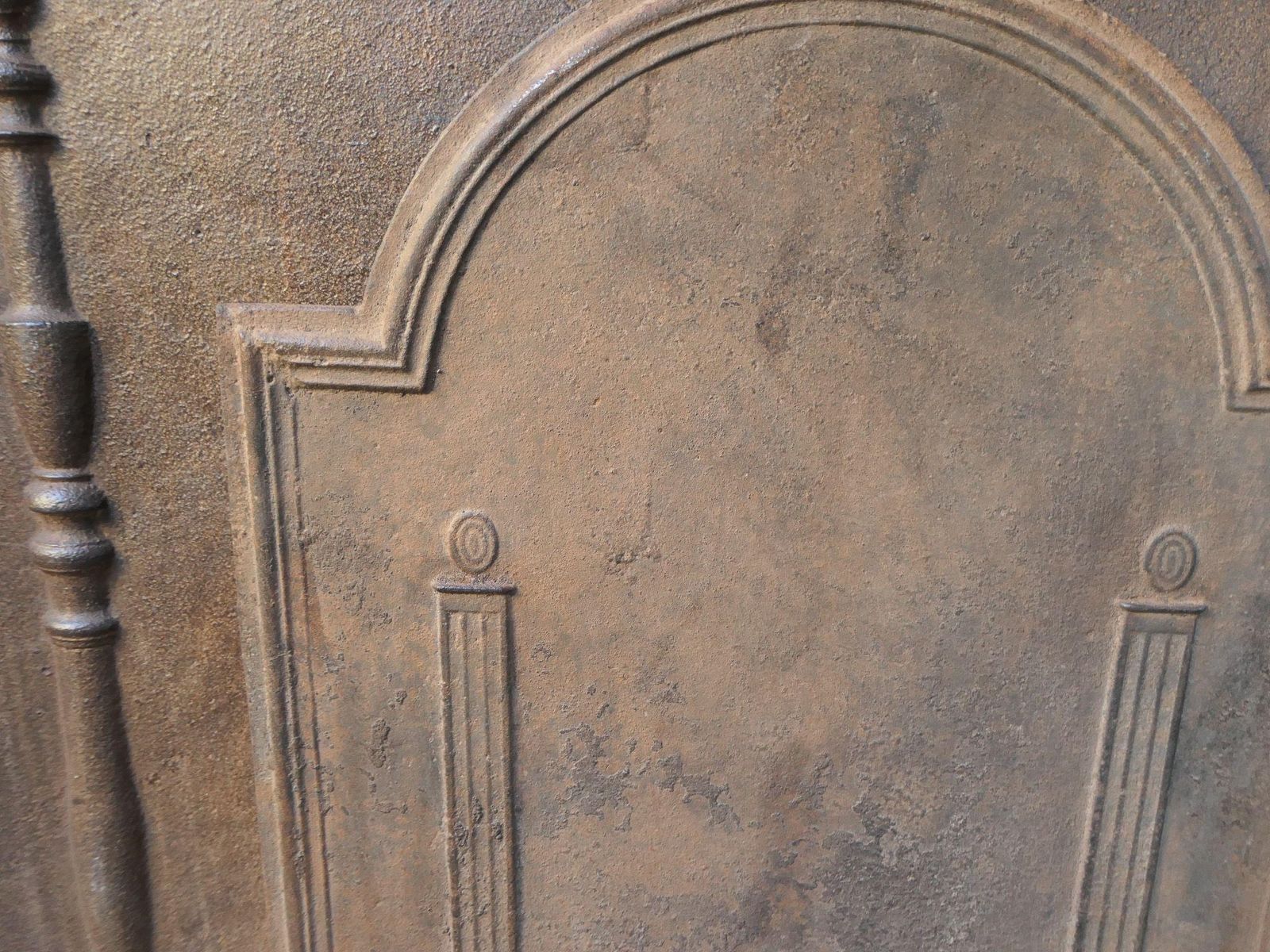 French 'Pillars Of Freedom' Fireback / Backsplash, Early 19th Century photo vinterior