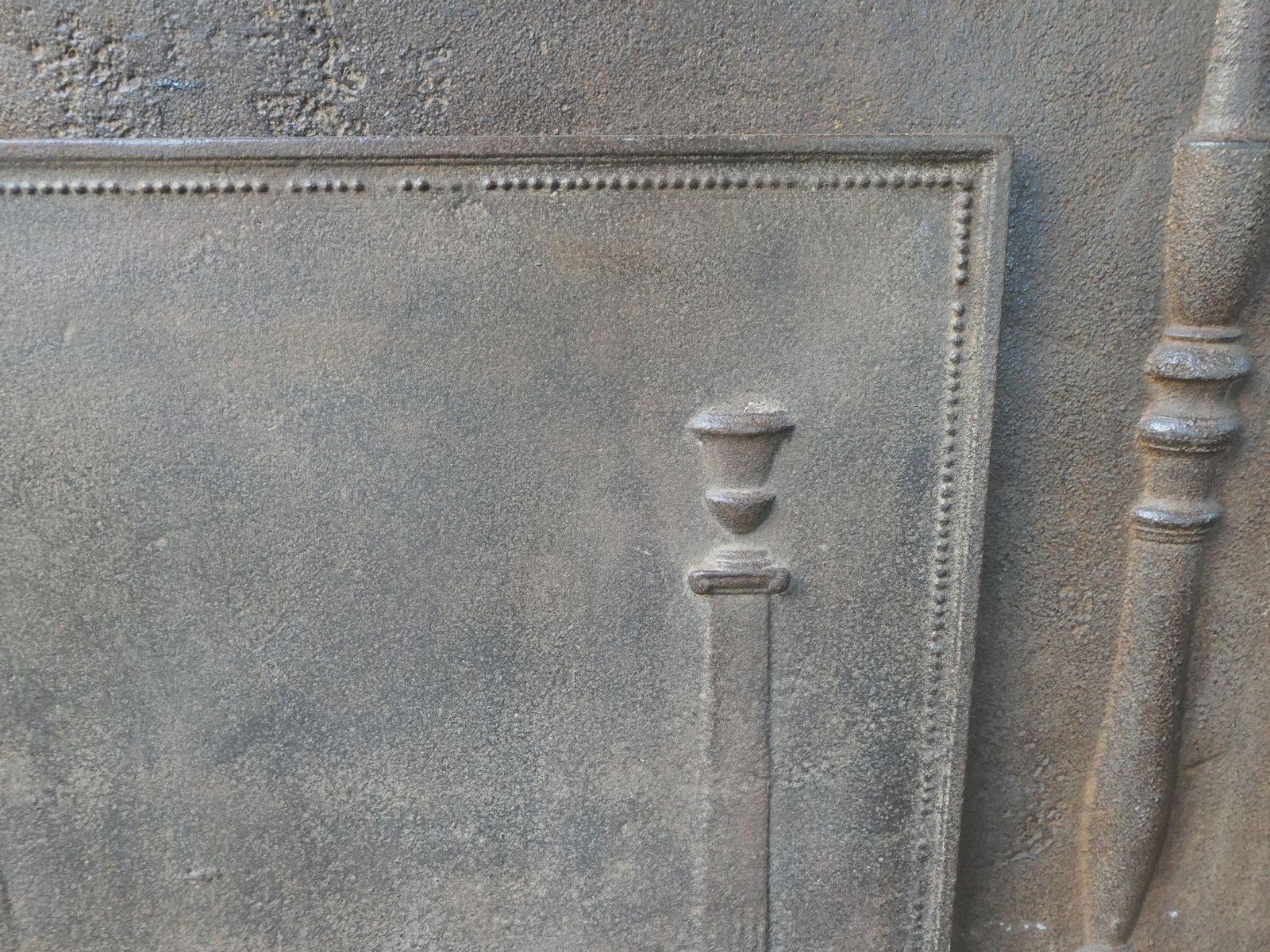 French 'Pillars Of Freedom' Fireback / Backsplash, 18th   19th C photo 339.0
