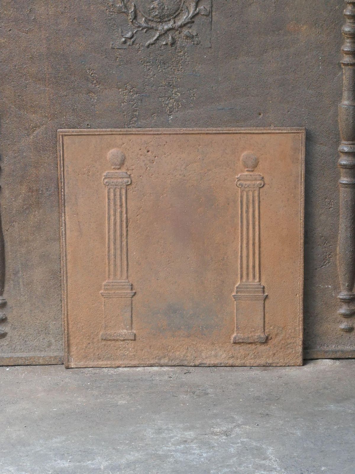 French 'Pillars Of Freedom' Fireback / Backsplash, Early 19th C. photo furniture