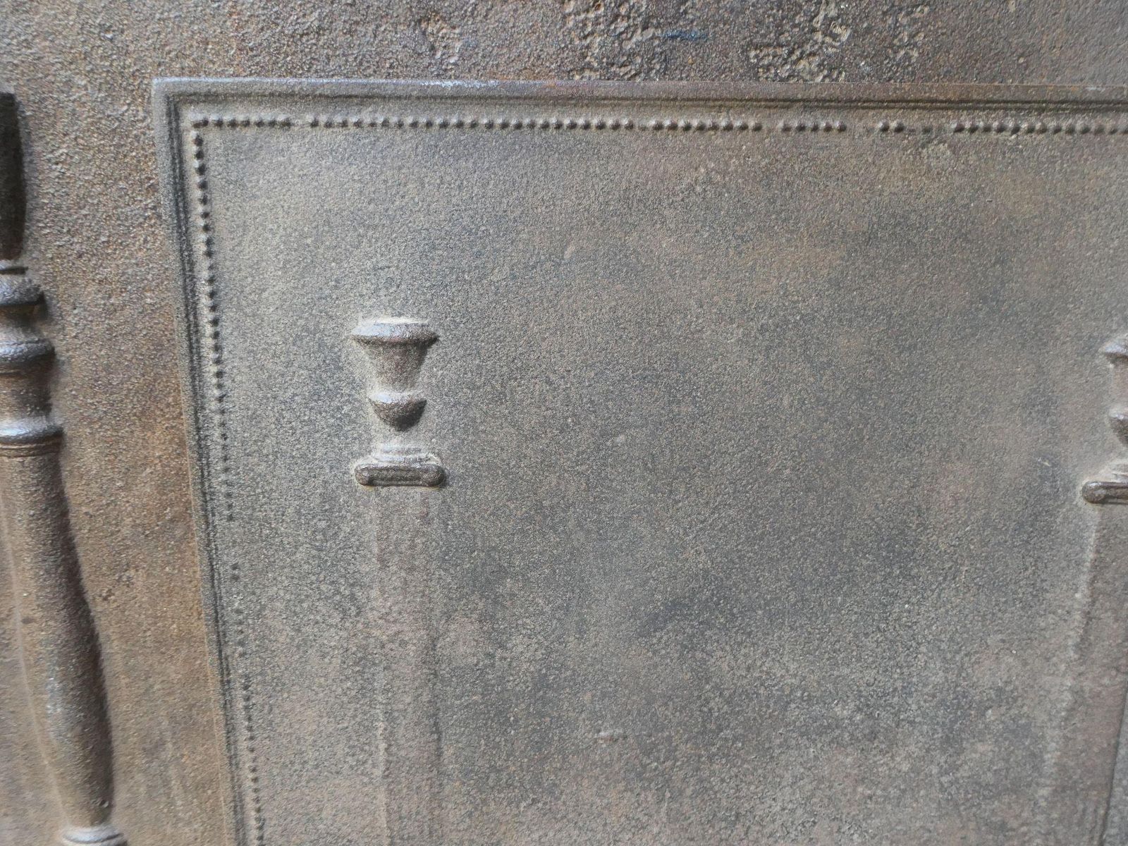 French 'Pillars Of Freedom' Fireback / Backsplash, 18th   19th C photo vinterior