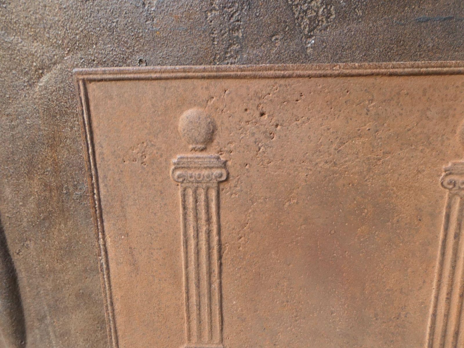 French 'Pillars Of Freedom' Fireback / Backsplash, Early 19th C. photo vinterior