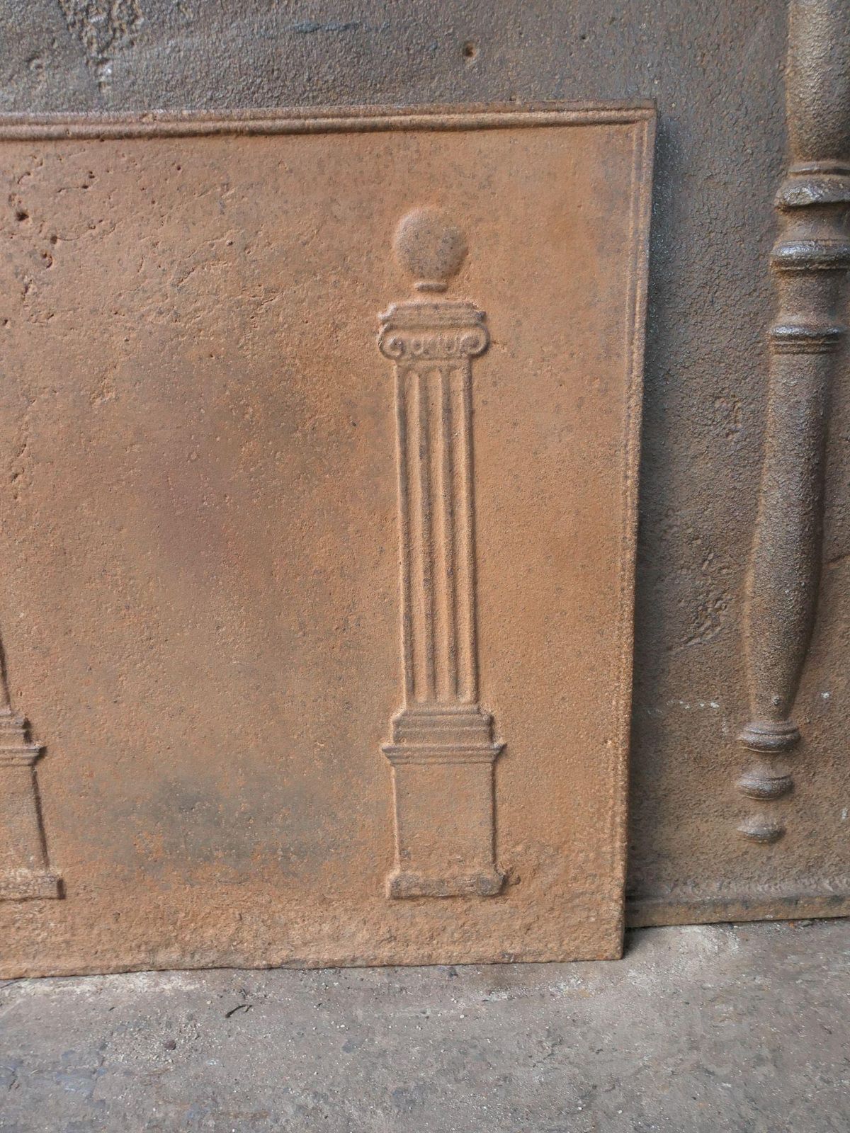 French 'Pillars Of Freedom' Fireback / Backsplash, Early 19th C. photo buy