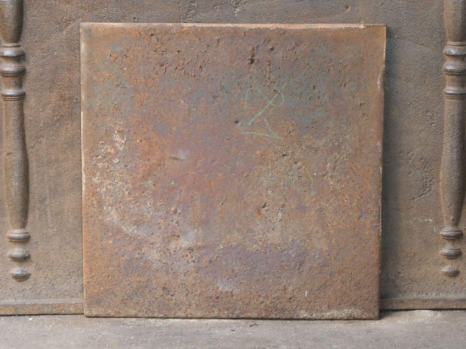 photo for sale French 'Pillars Of Freedom' Fireback / Backsplash, Early 19th C.