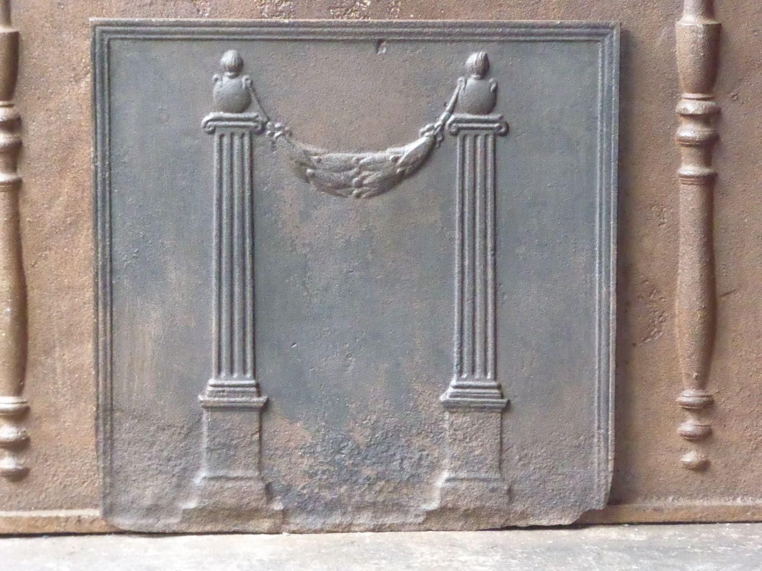 French 'Pillars Of Freedom' Fireback / Backsplash, 19th Century photo furniture