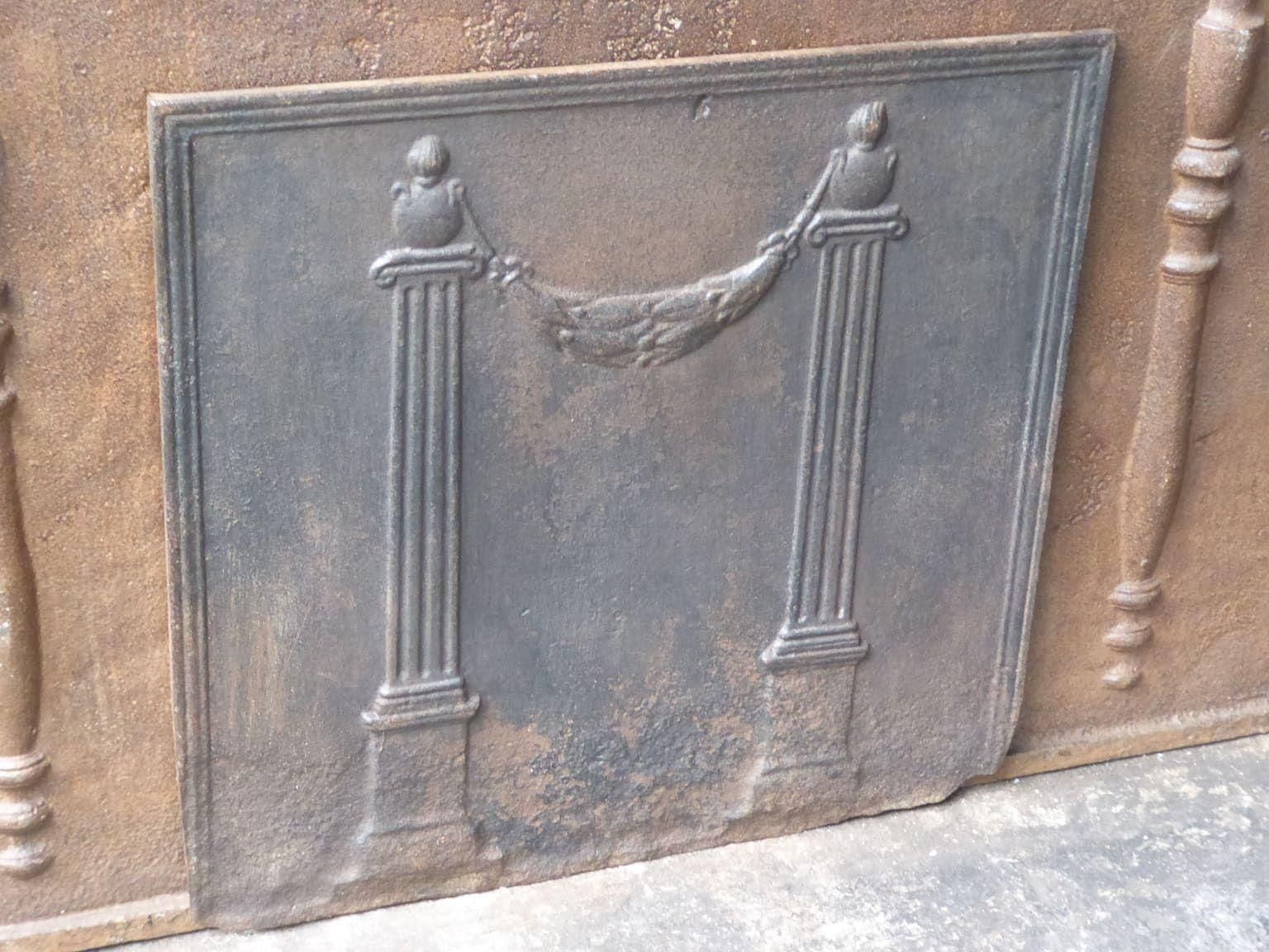 French 'Pillars Of Freedom' Fireback / Backsplash, 19th Century photo for sale