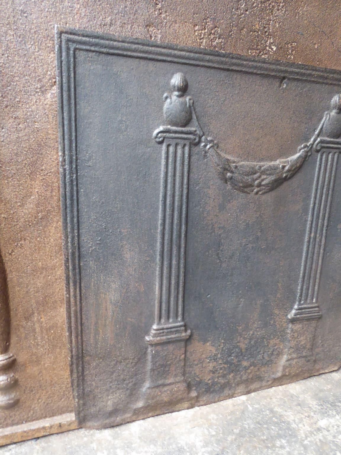 French 'Pillars Of Freedom' Fireback / Backsplash, 19th Century photo 382.0