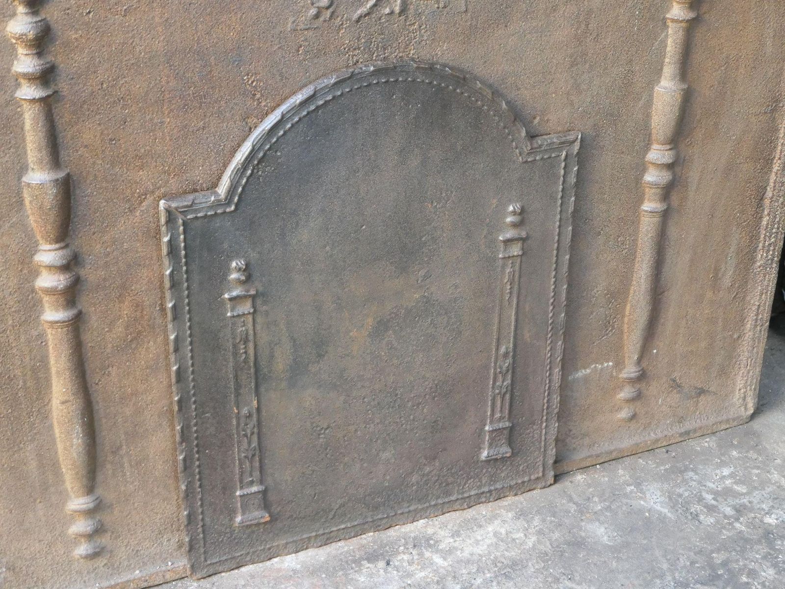 French 'Pillars Of Freedom' Fireback / Backsplash, Early 19th Century photo 407.0