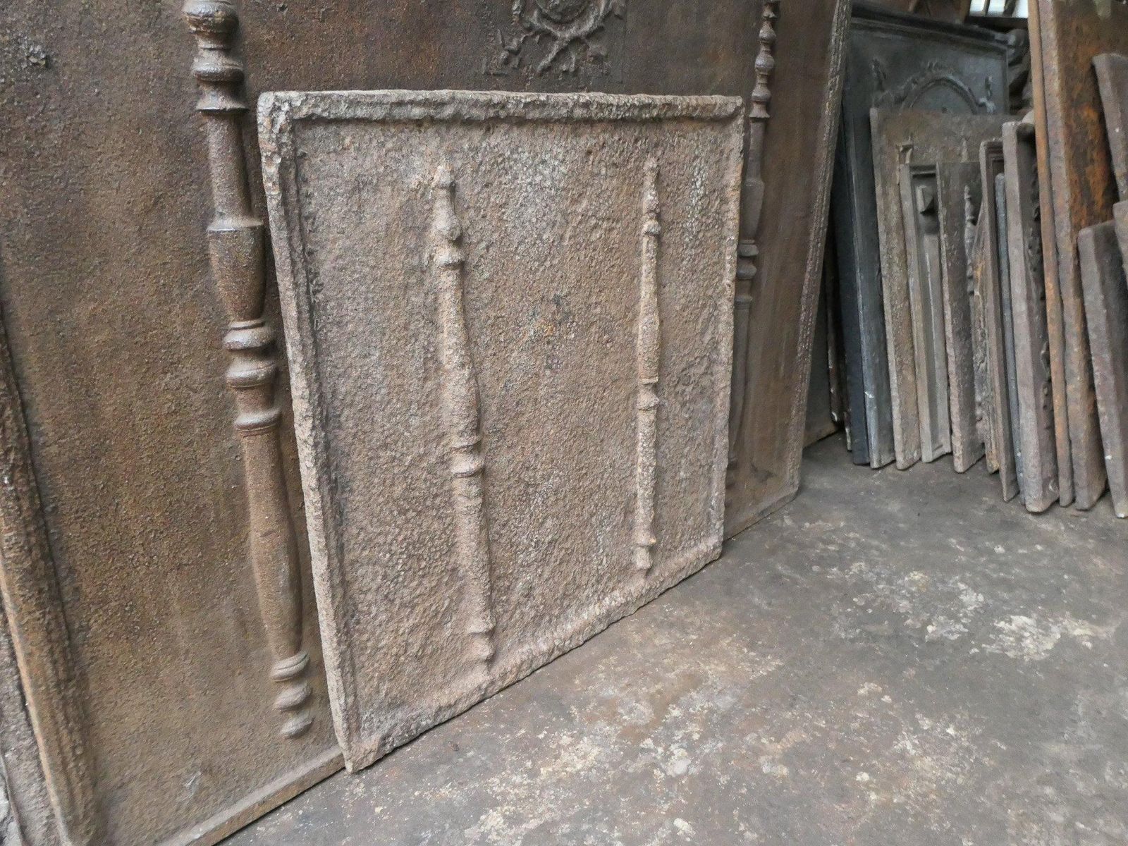 photo furniture French 'Pillars Of Hercules' Fireback / Backsplash, Early 18th Century