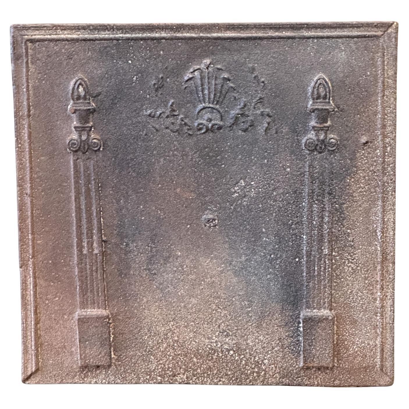 French 'Pillars Of Freedom' Fireback / Backsplash, Early 19th Century