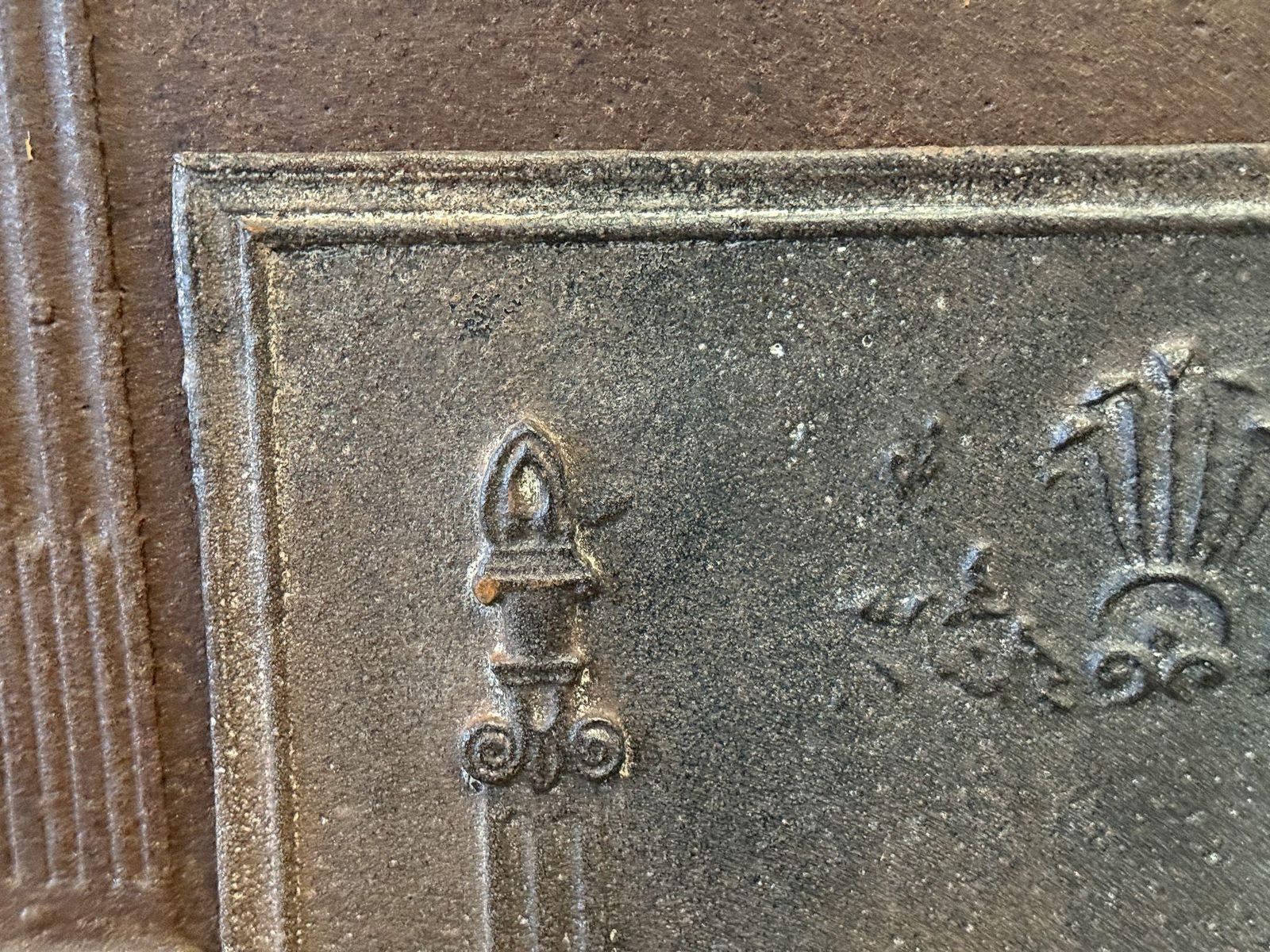 French 'Pillars Of Freedom' Fireback / Backsplash, Early 19th Century photo 425.0