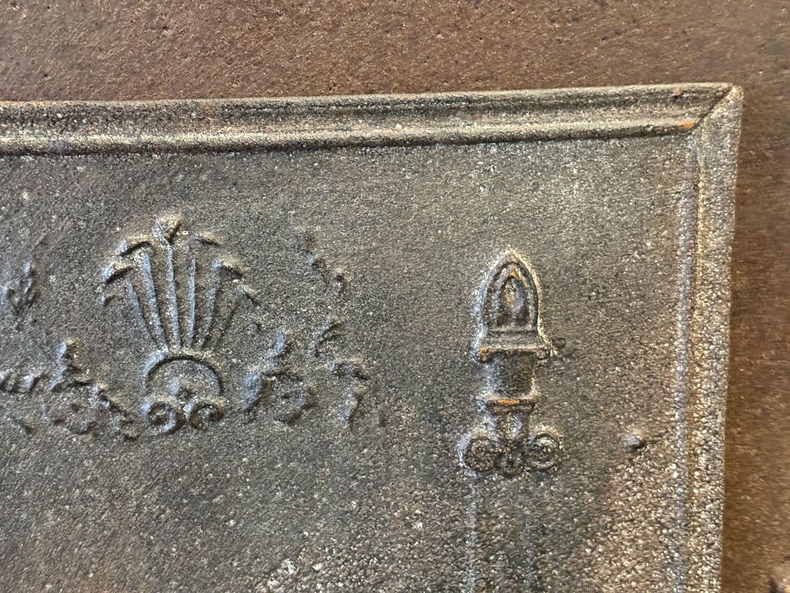 French 'Pillars Of Freedom' Fireback / Backsplash, Early 19th Century photo vinterior