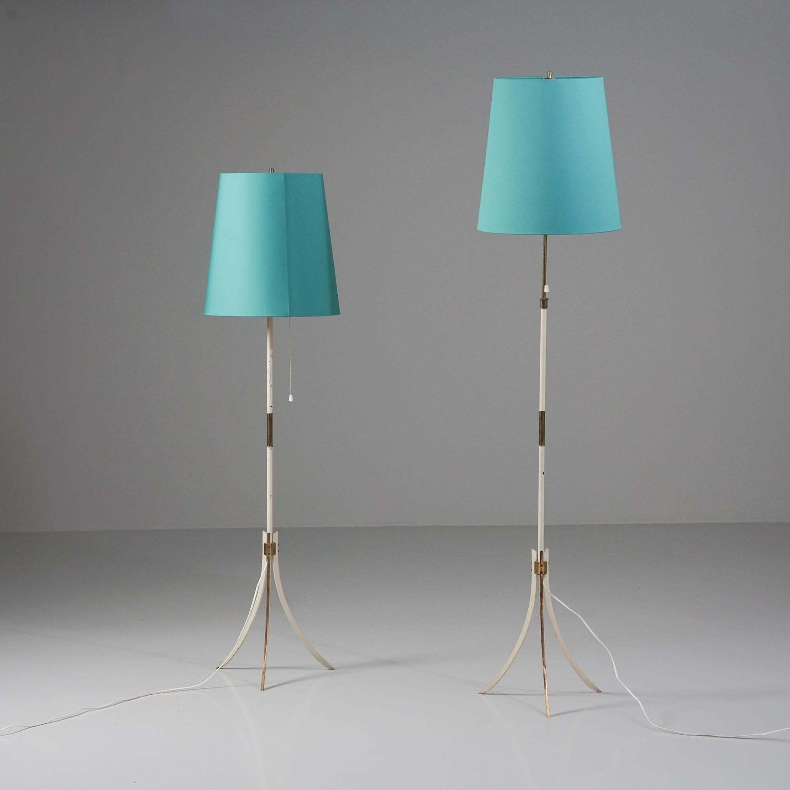 Pair Of Adjustable Mid Century Modern Floor Lamps, 1960s photo for sale