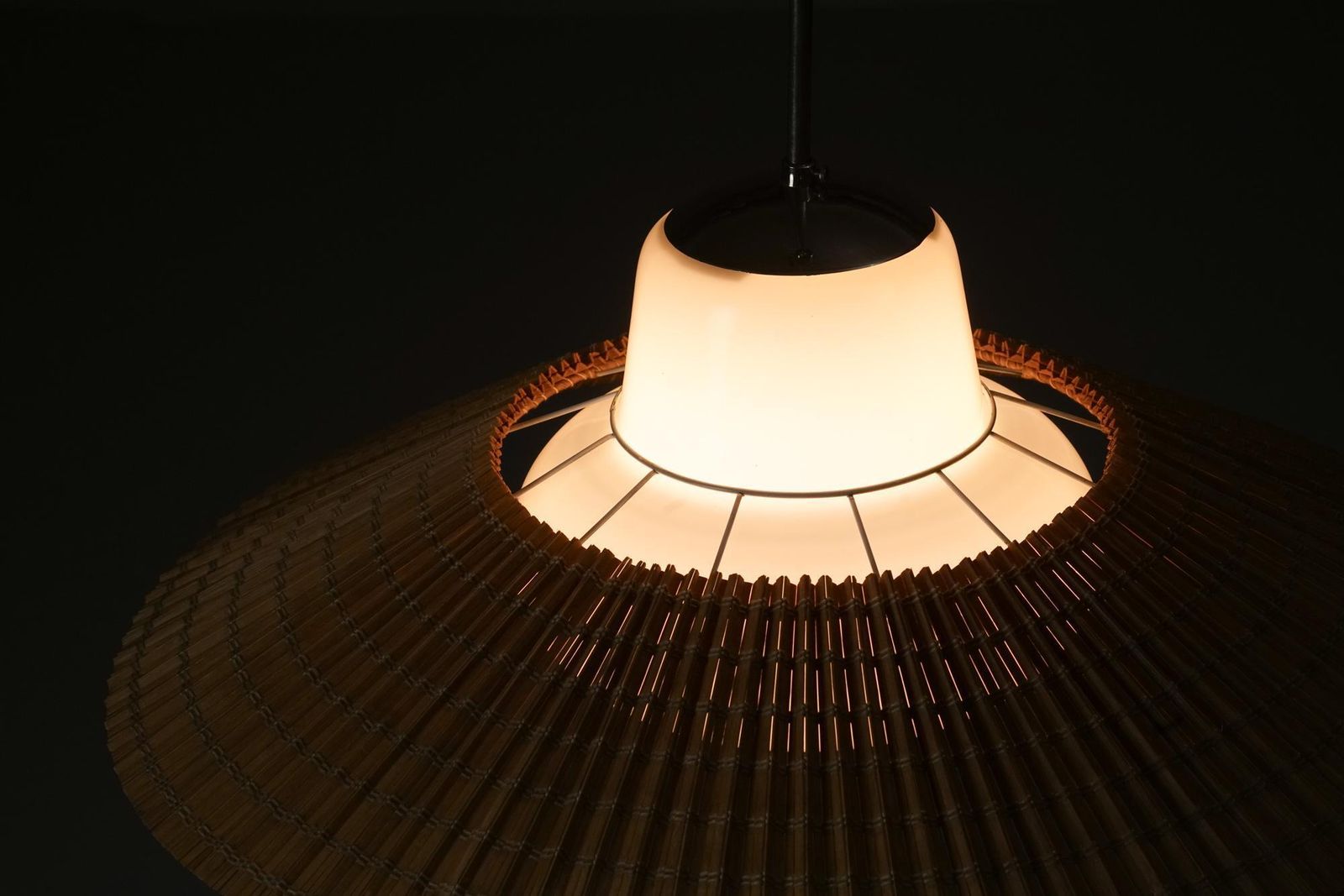 Scandinavian Modern Pendants, Gunilla Jung, Lisa Johansson Pape, Orno Oy, 1950s photo buy