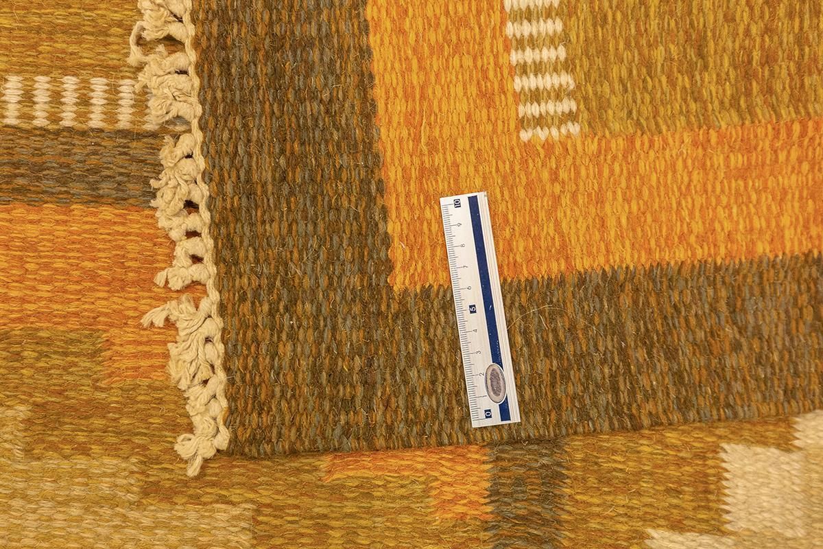 Swedish Rug Flat Weave By Ingegerd Silow photo vintage