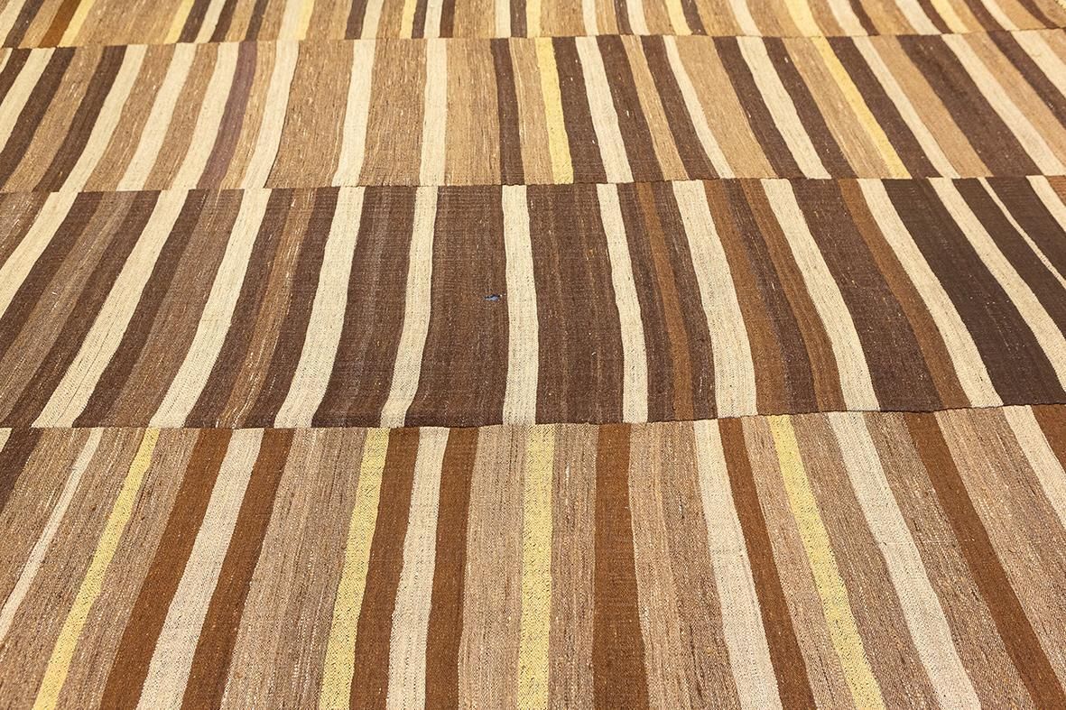 Kilim Rug Striped Design In Natural Tones photo for sale