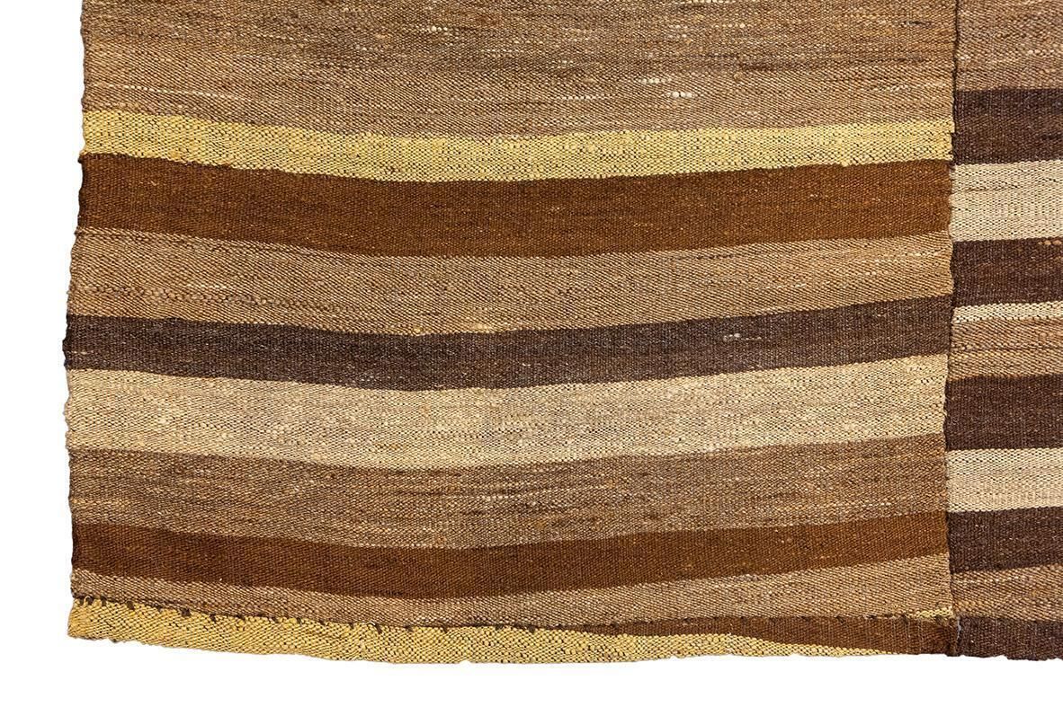 Kilim Rug Striped Design In Natural Tones photo 2487.0