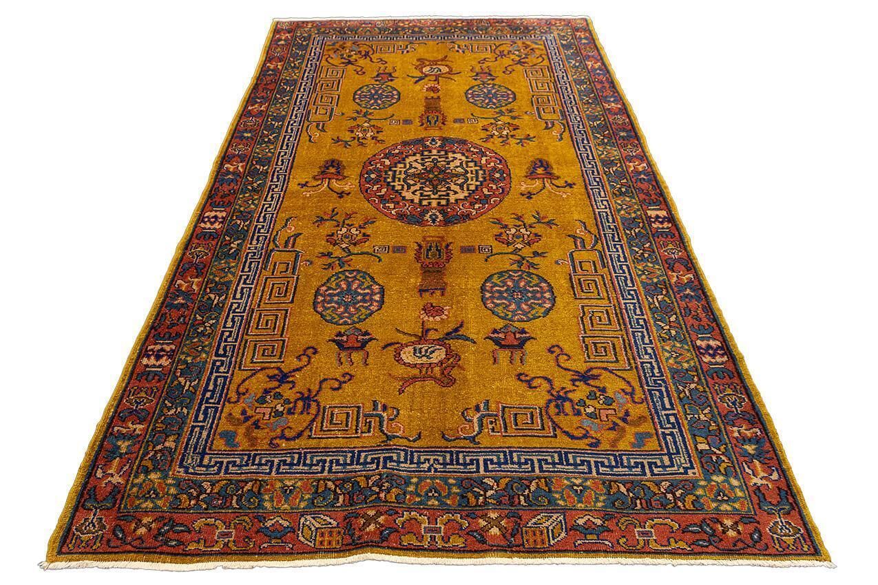 Antique Turkish Sparta Rug Goldish Field Color photo for sale