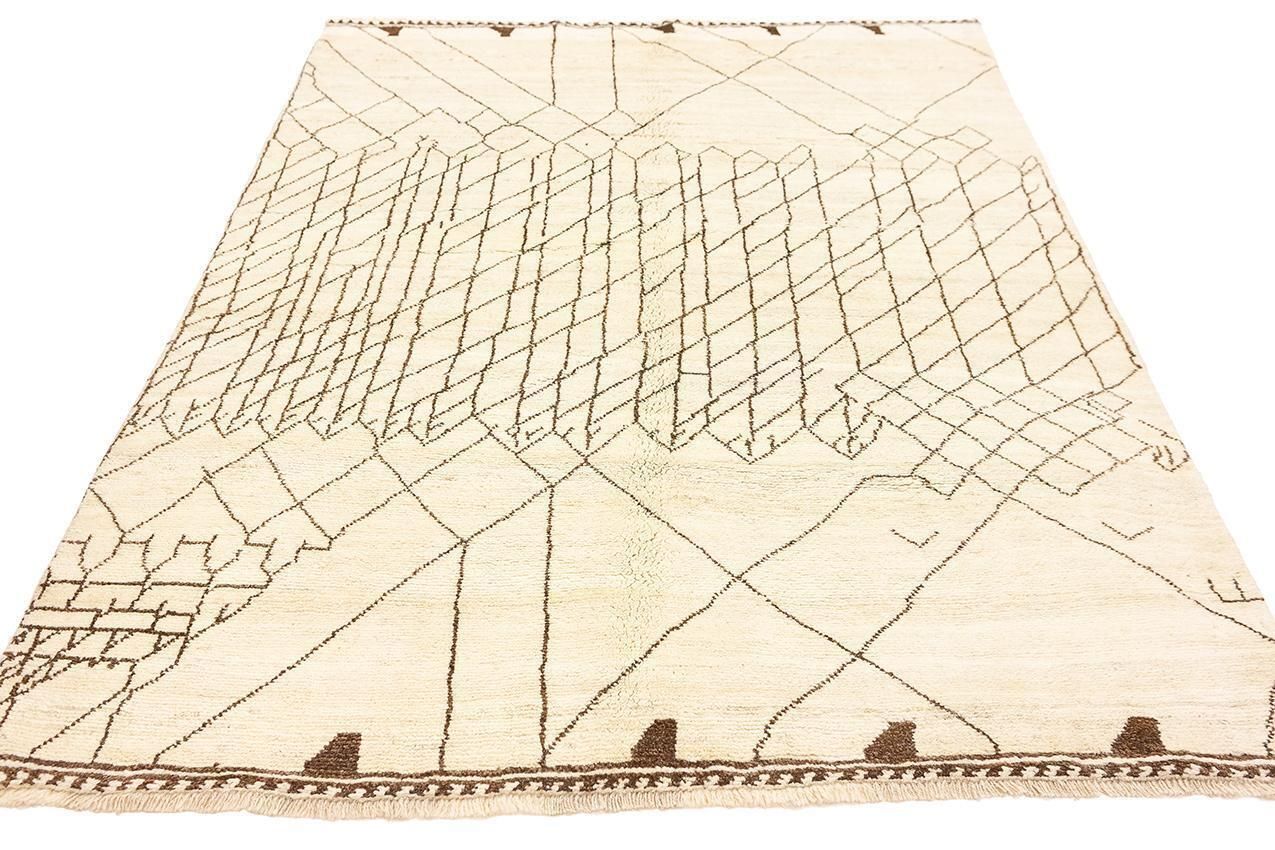 Moroccan Rug Hand Knotted Genuine Wool photo Textiles