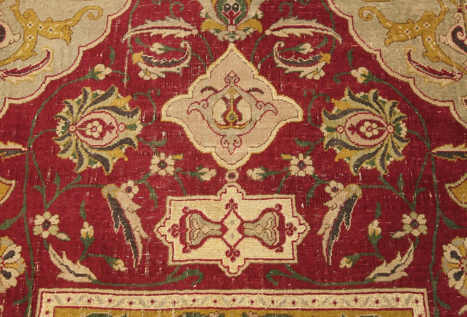 Antique Indian Polonaise Wool&Metal Rug, Ca. 1900 photo for sale
