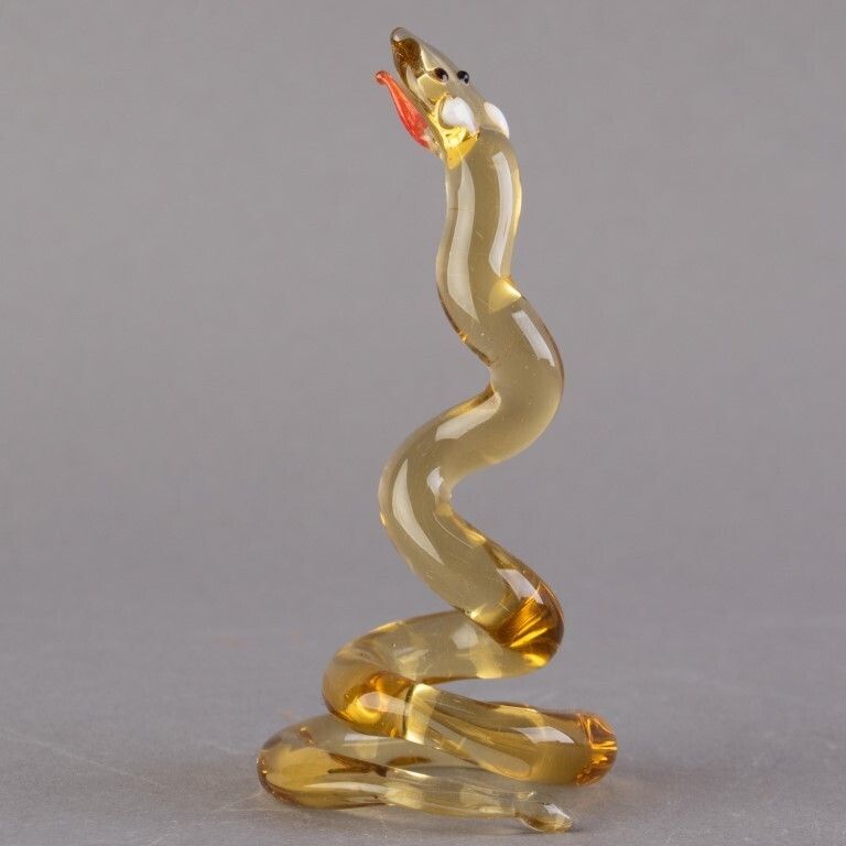 Murano Hand Blown Venetian Italian Glass Snake Sculpture photo furniture