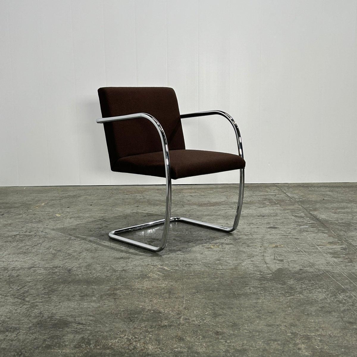Knoll Brno Brown Tubular Chair By Ludwig Mies Van Der Rohe, Set Of Two photo furniture