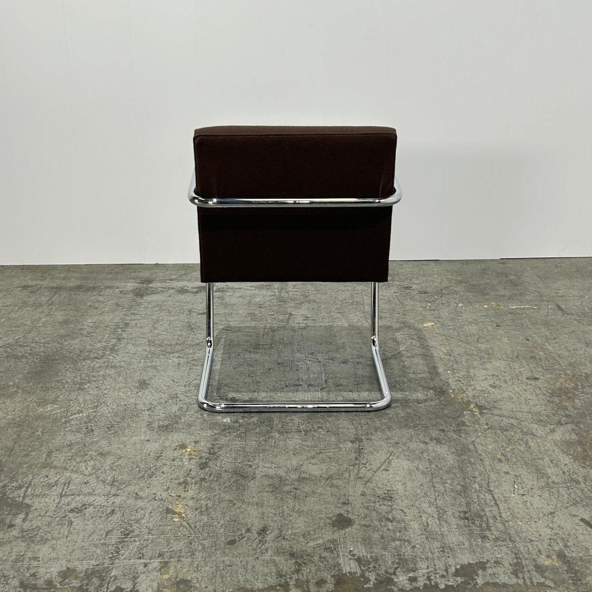 photo furniture Knoll Brno Brown Tubular Chair By Ludwig Mies Van Der Rohe, Set Of Two