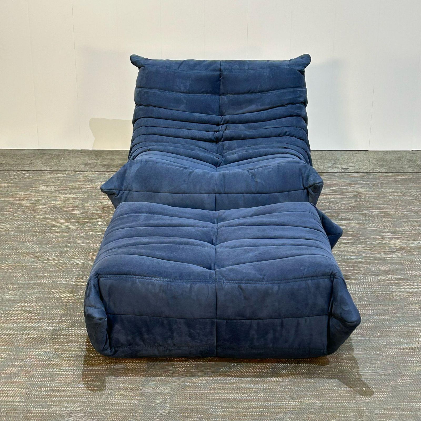 Blue Togo Armchair And Footstool By Michel Ducaroy For Ligne Roset, Set Of Two photo furniture